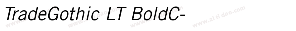 TradeGothic LT BoldC字体转换